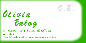 olivia balog business card